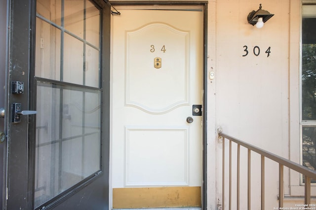 view of doorway to property