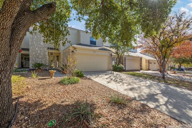 view of front of house featuring french doors and a garage