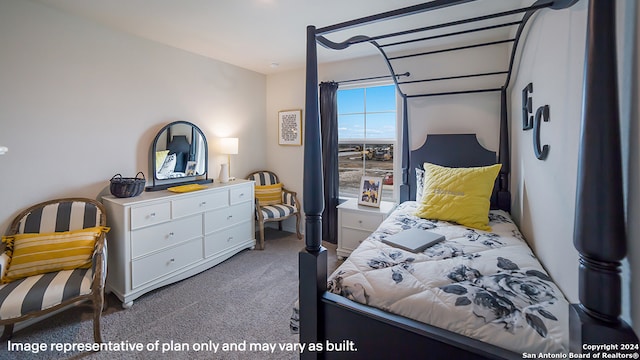 view of carpeted bedroom