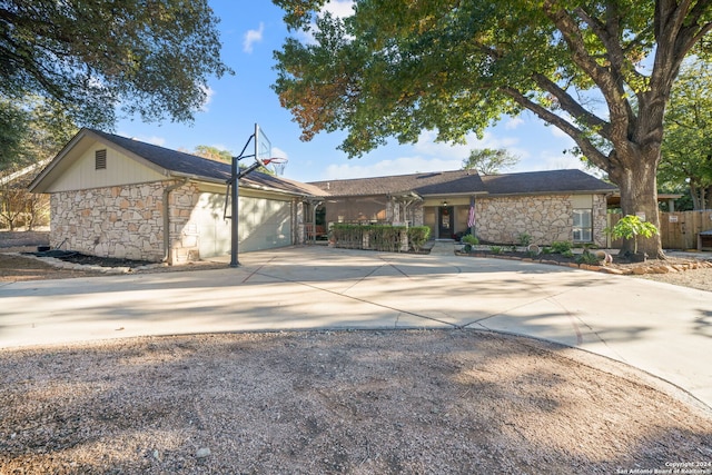 ranch-style house with a garage