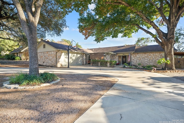 ranch-style house with a garage