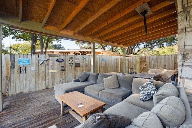 view of wooden terrace