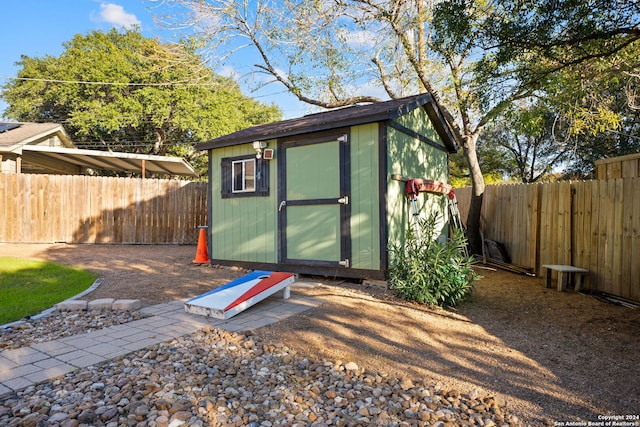 view of outdoor structure