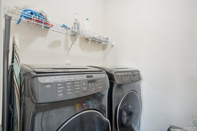 laundry area featuring washer and dryer