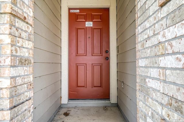 view of exterior entry