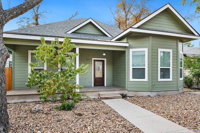 bungalow featuring covered porch