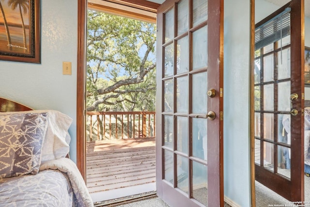 doorway with french doors