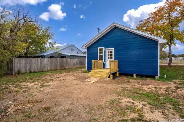 view of rear view of property