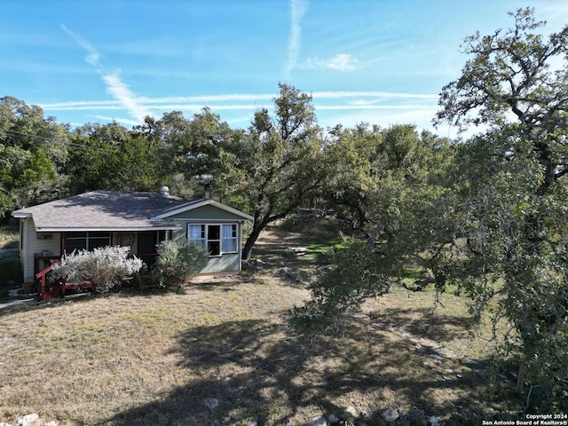 exterior space featuring covered porch