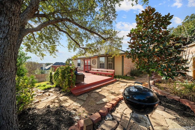 view of patio / terrace featuring a deck