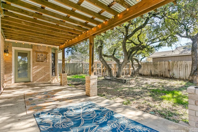 view of patio / terrace with a pergola