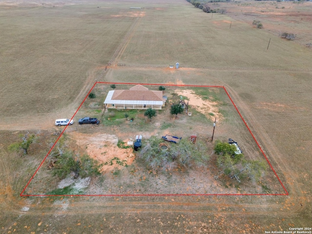 bird's eye view featuring a rural view