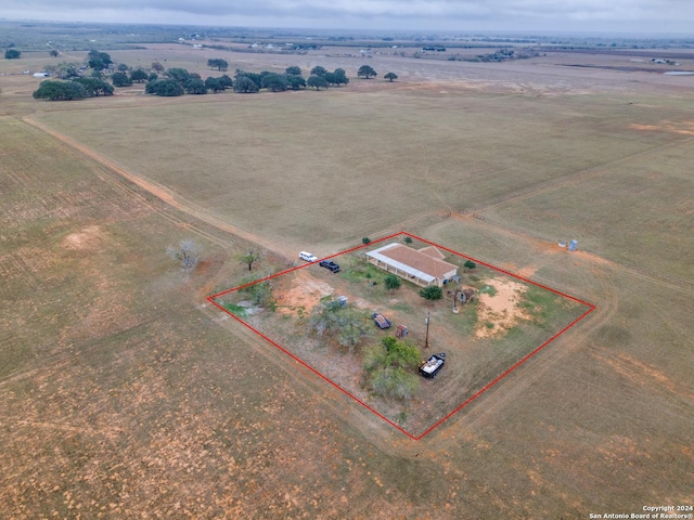 bird's eye view with a rural view