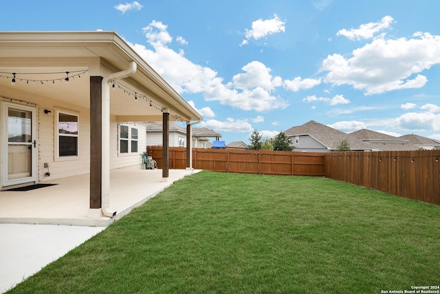 view of yard featuring a patio area