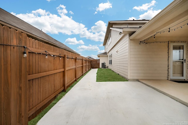 view of patio / terrace featuring central AC unit