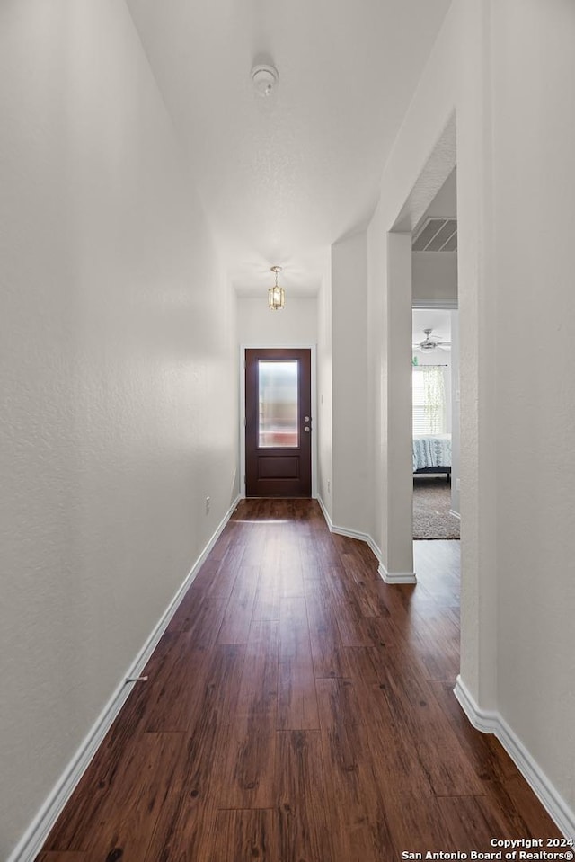 entryway featuring dark hardwood / wood-style floors