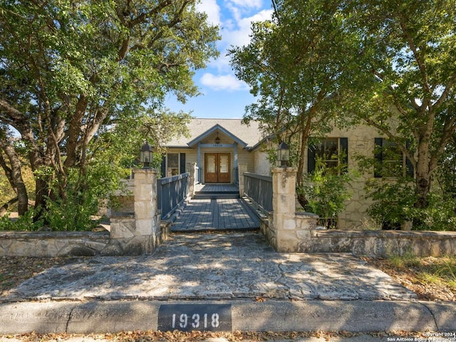 bungalow with french doors