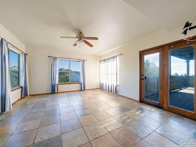 spare room featuring ceiling fan