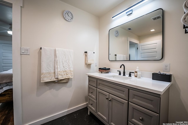 bathroom featuring vanity and tile patterned floors