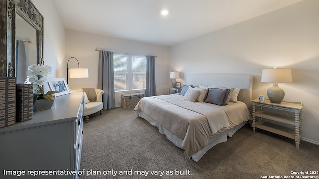 view of carpeted bedroom