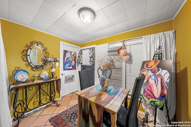 view of tiled dining room