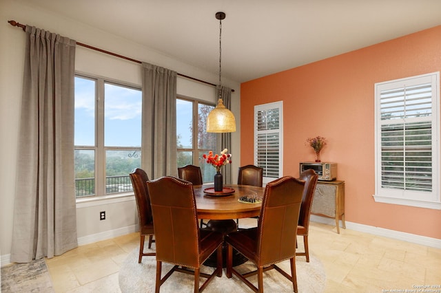 view of dining room