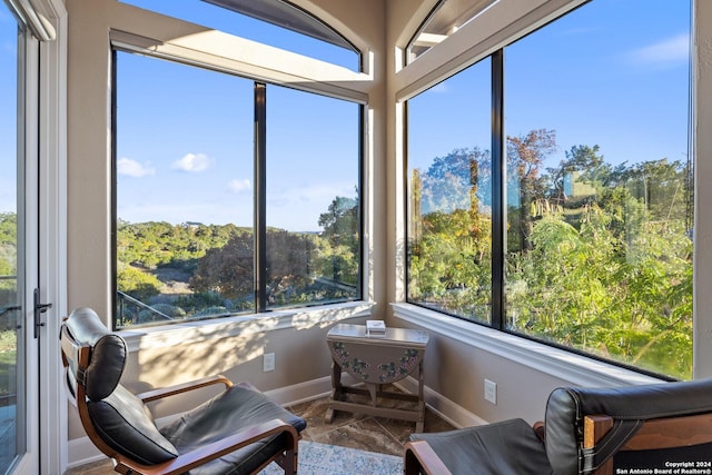 view of sunroom