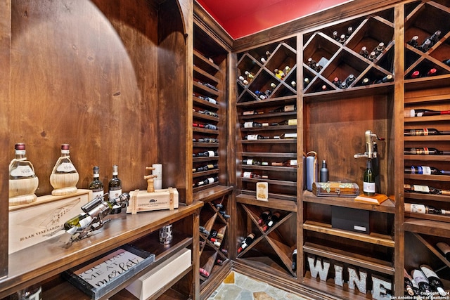 view of wine room