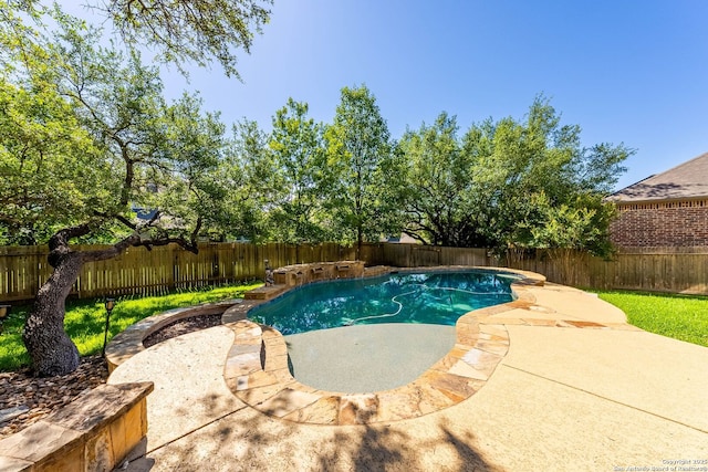 25828 Green Ter, San Antonio, TX 78255 - view of swimming pool featuring a patio area and a fenced backyard