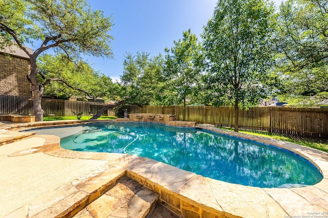 25828 Green Ter, San Antonio, TX 78255 - view of swimming pool featuring a fenced backyard and a patio area
