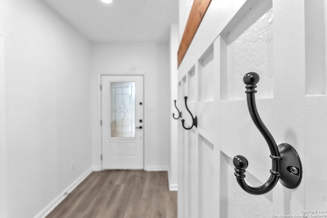 hall featuring hardwood / wood-style floors