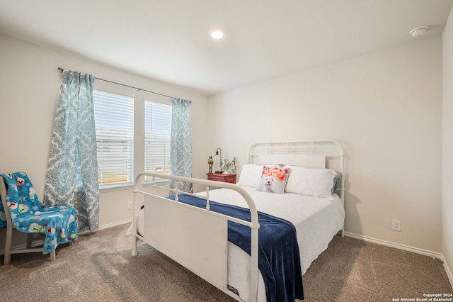 view of carpeted bedroom