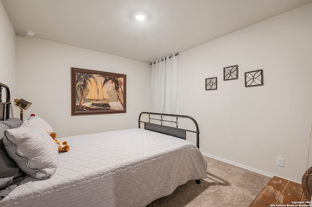 bedroom with carpet floors