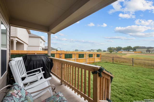 balcony with grilling area