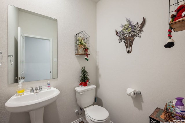 bathroom with toilet and sink