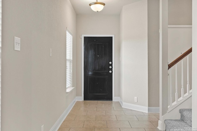 view of tiled entryway