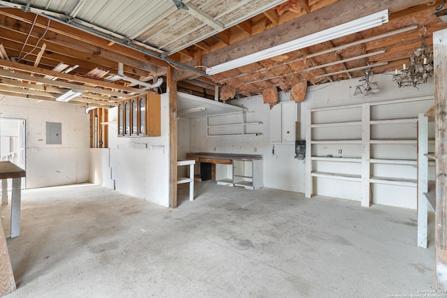 garage featuring electric panel