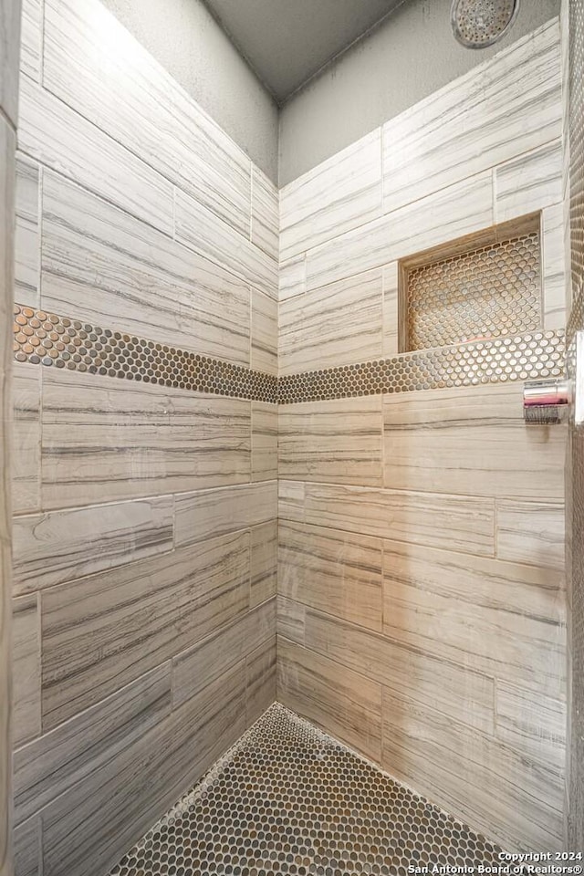 bathroom with tiled shower