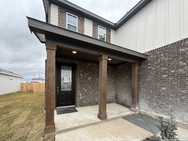 view of doorway to property