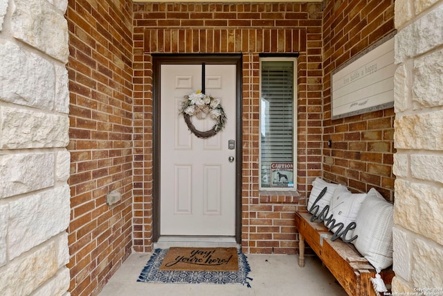 view of doorway to property