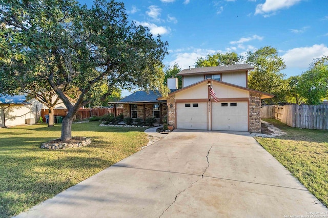 view of property featuring a front yard