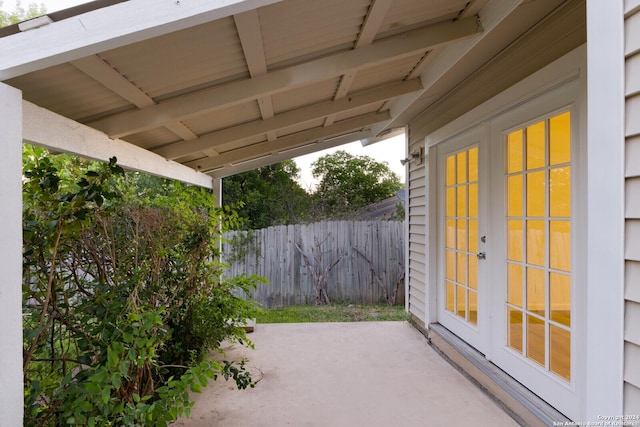 view of patio / terrace with french doors