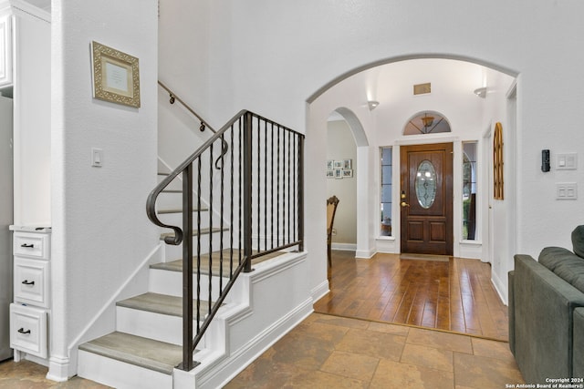 entrance foyer featuring light hardwood / wood-style flooring