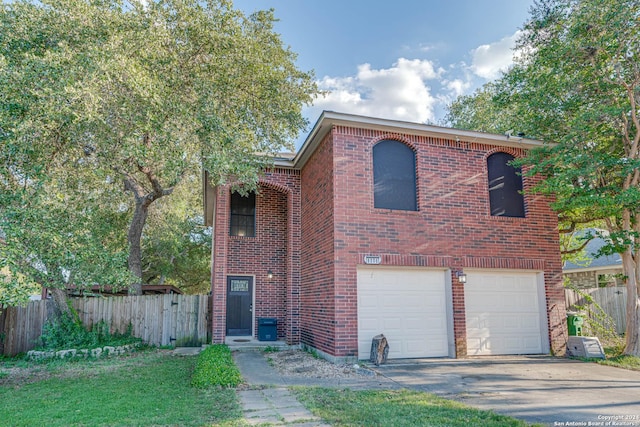 front of property featuring a garage