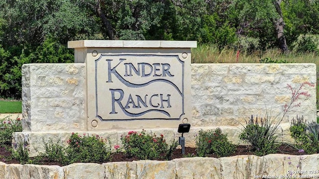 view of community sign