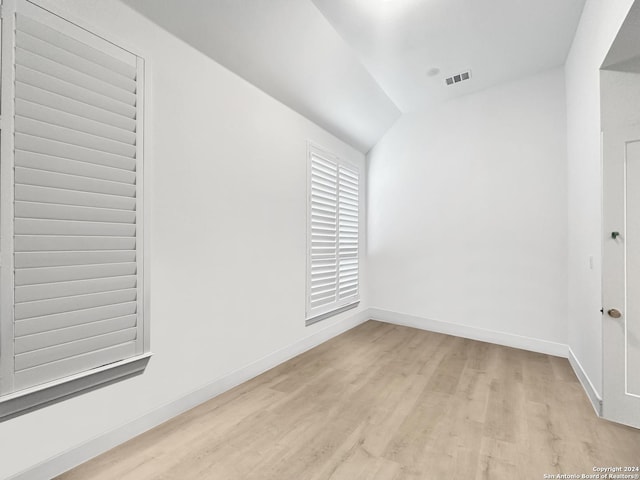 empty room featuring light hardwood / wood-style floors