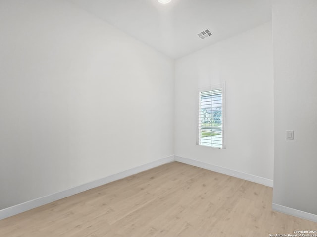 empty room featuring light wood-type flooring