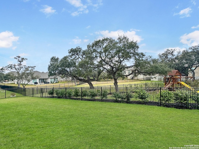 view of yard featuring a playground