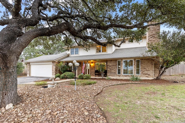 view of front of home featuring a garage