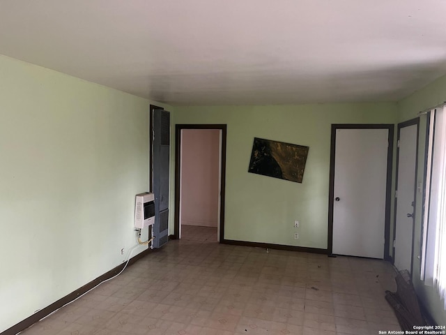 empty room with heating unit